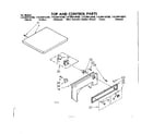 Sears 11089416200 top and control parts diagram