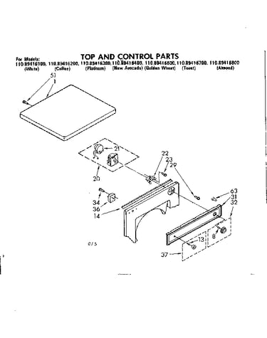 Top and control parts