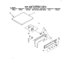 Sears 11089416210 top and control parts diagram
