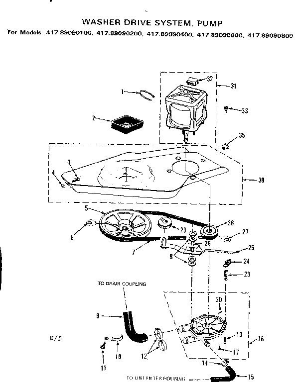 Washer drive system pump