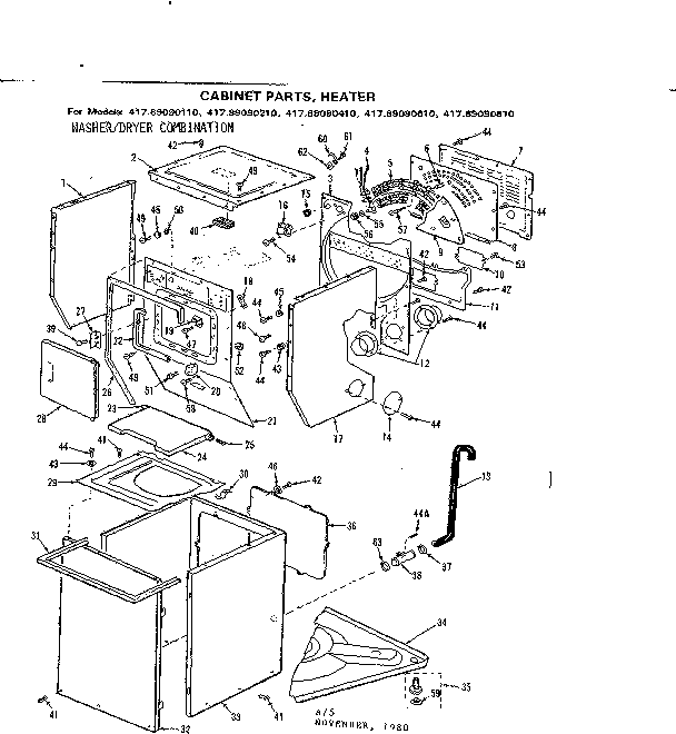 CABINET PARTS, HEATER