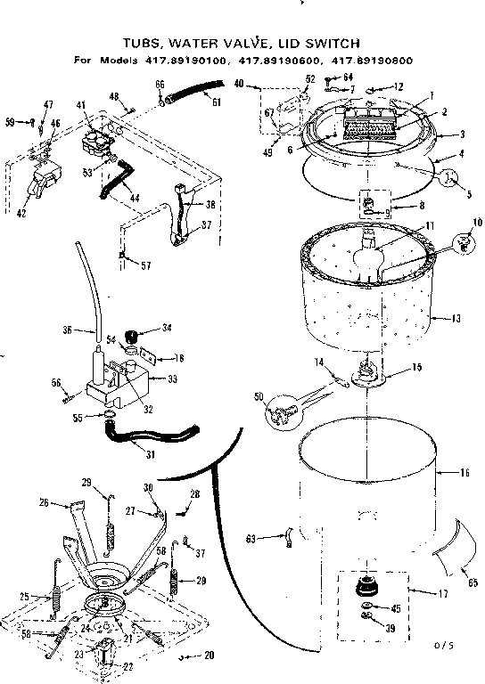 Tubs, water valve lid switch