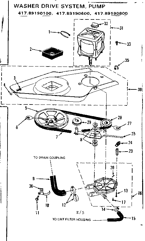 Washer-drive system pump
