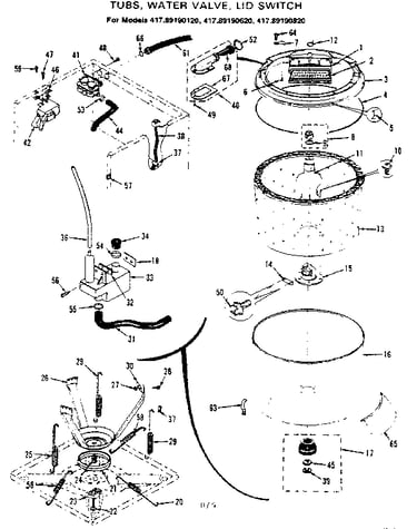 Tubs water valvelid switch