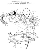 Dryer motor, blower, belt