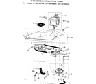Kenmore 41789195800 washer drive system, pump diagram