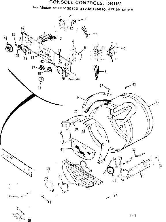 Console controls, drum