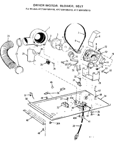 Dryer motor, blower belt