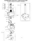 Transmission, water seal, lower bearing asm