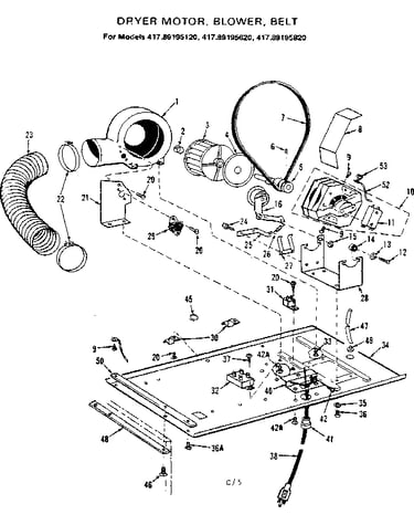 Dryer motor, blower belt