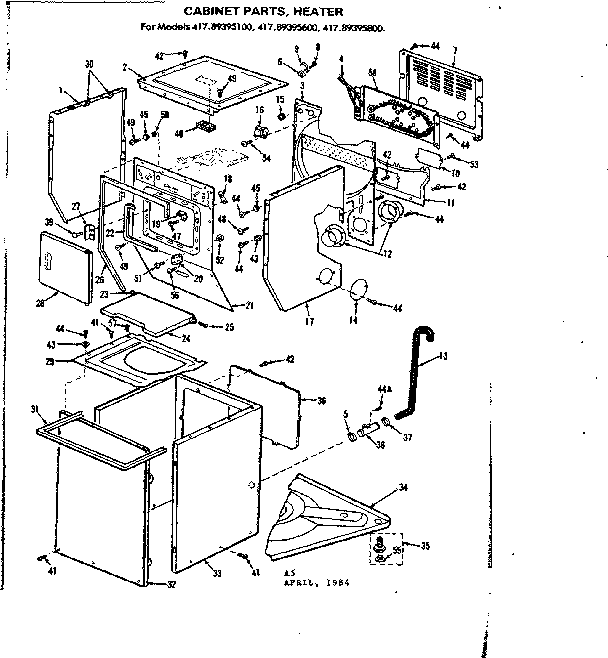 CABINET PARTS, HEATER