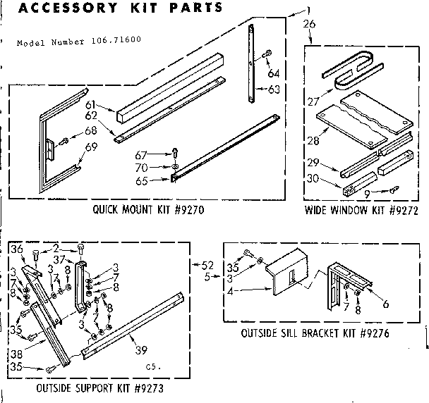 Accessory kit parts