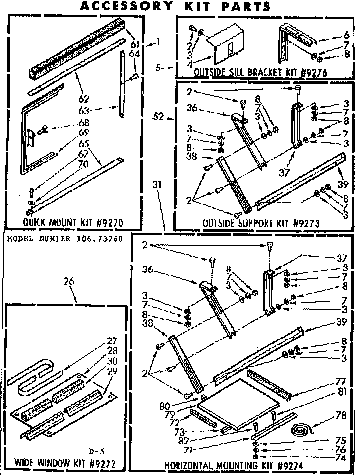 Accessory kit parts