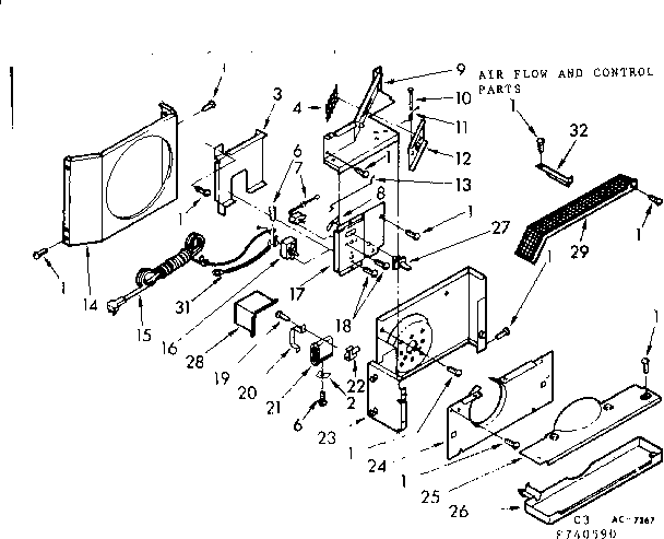 Air flow and control parts