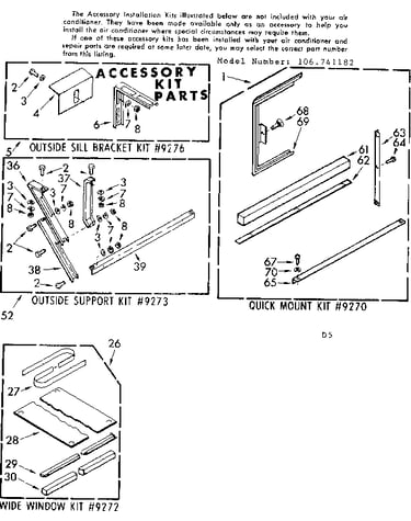 Accessory kit parts
