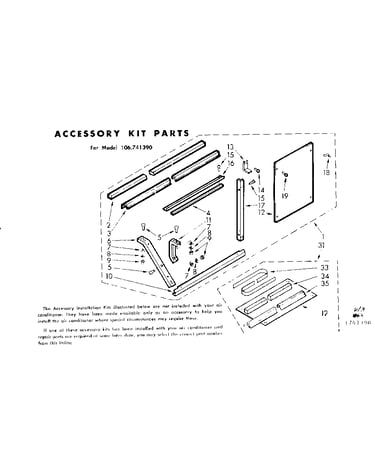 Accessory kit parts