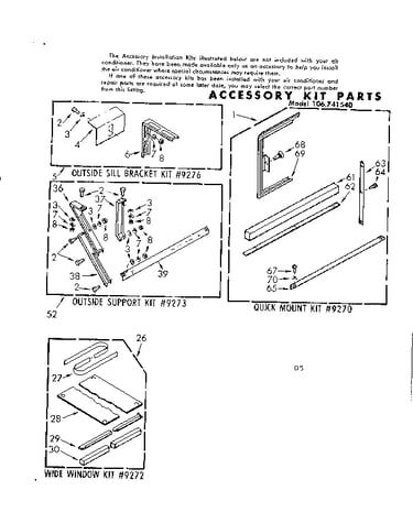 Accessory kit parts
