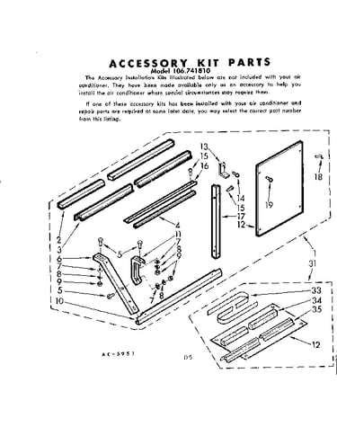 Accessory kit parts