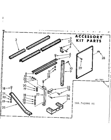 Accessory kit parts