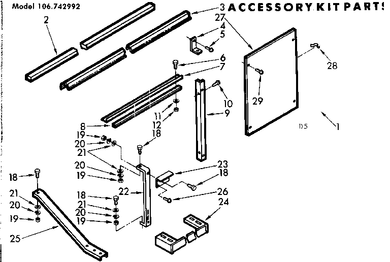 Accessory kit parts