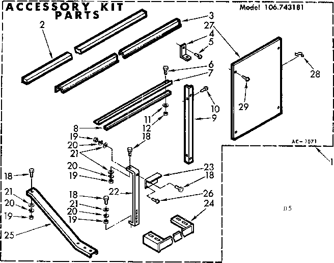 Accessory kit parts
