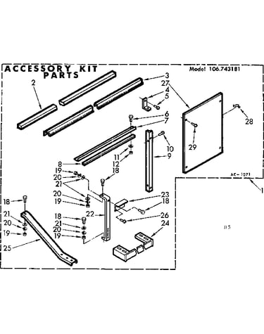Accessory kit parts
