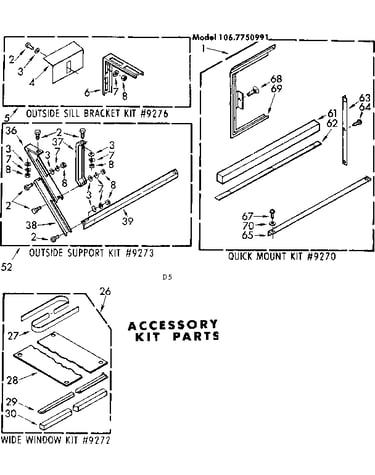 Accessory kit parts