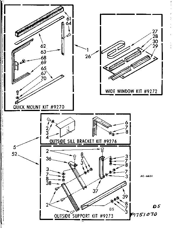 Accessory kit parts