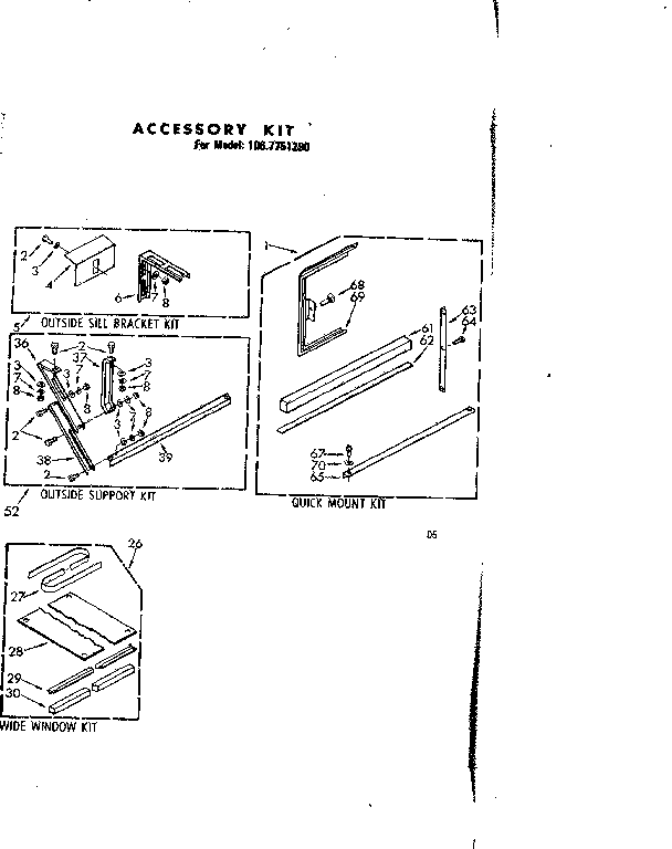 Accessory kit parts