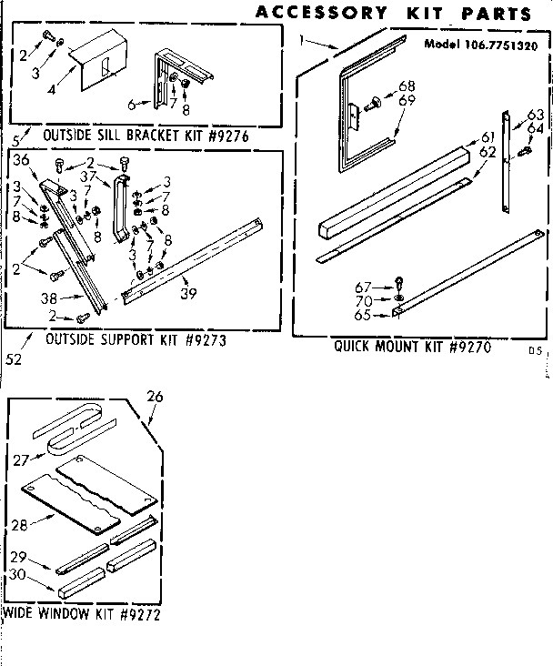 Accessory kit parts