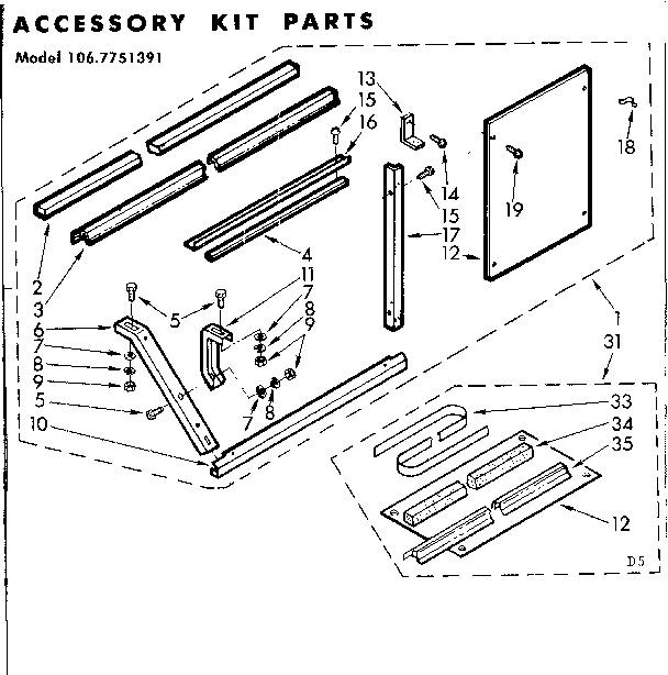 Accessory kit parts