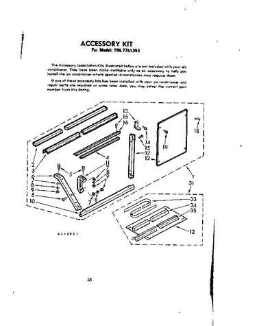 Accessory kit parts