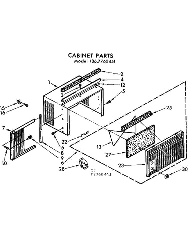 Cabinet parts