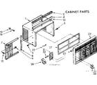 Kenmore 1067760551 cabinet parts diagram