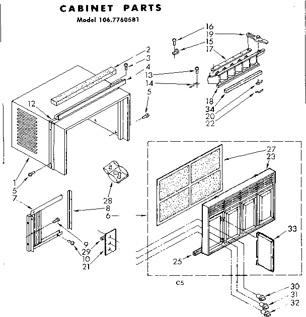 Cabinet parts