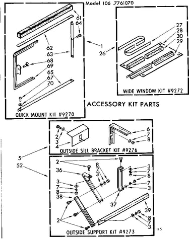 Accessory kit parts
