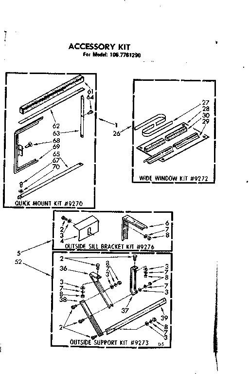 Accessory kit parts