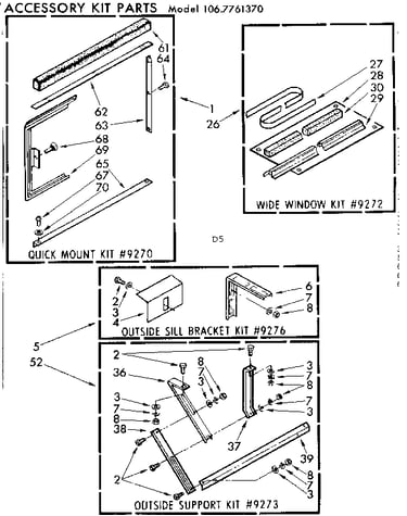Accessory kit parts
