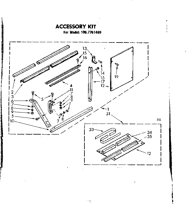 Accessory kit parts