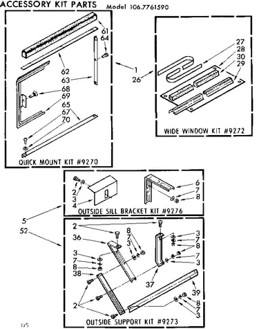Accessory kit parts