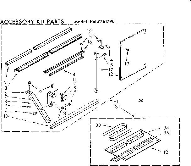 Accessory kit parts
