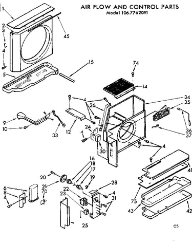 Air flow control parts