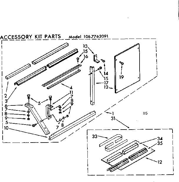 Accessory kit parts
