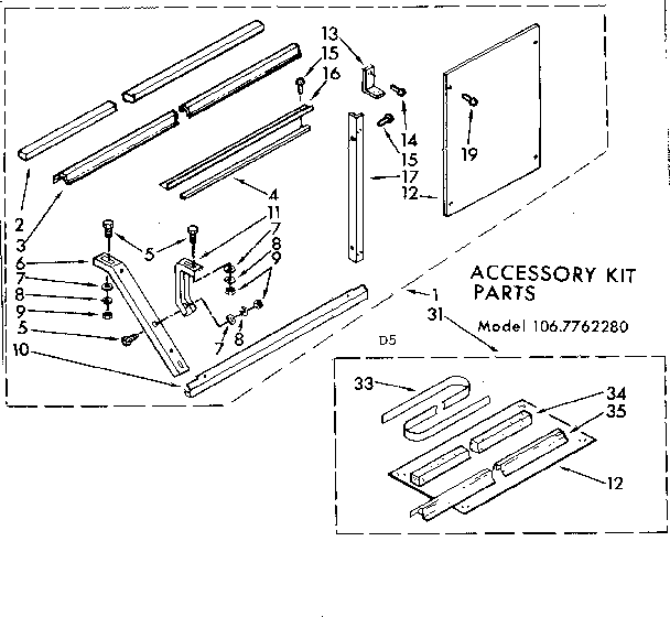 Accessory kit parts