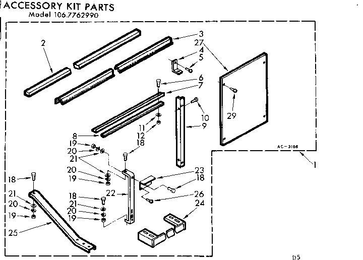 Accessory kit parts
