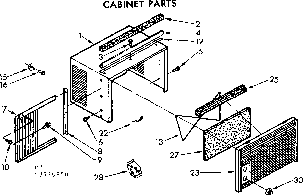 Cabinet parts