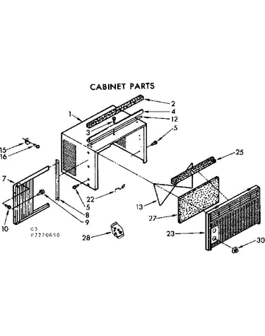 Cabinet parts