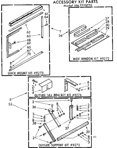 Accessory kit parts