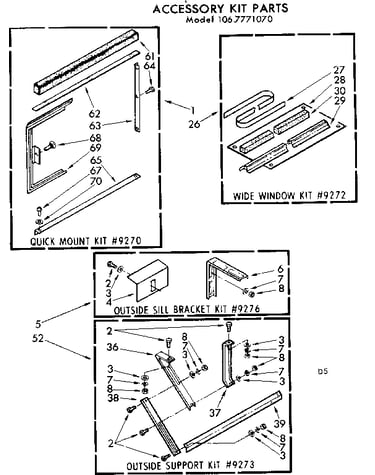 Accessory kit parts