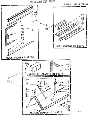 Accessory kit parts